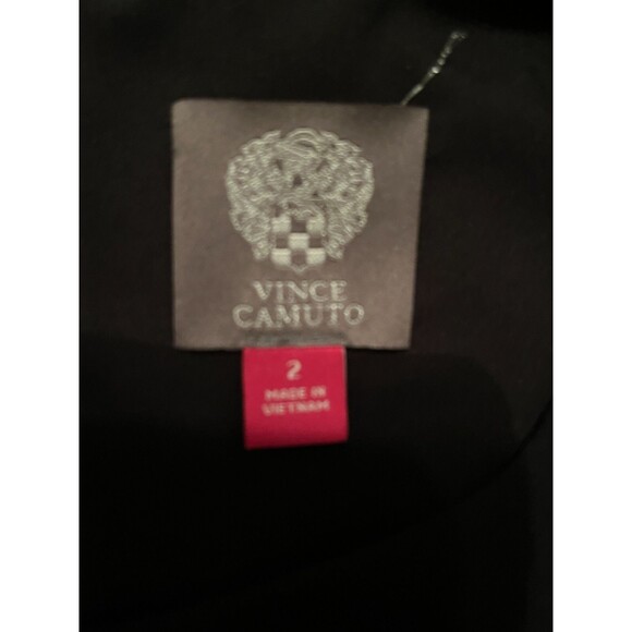 Vince Camuto 2 Dress Black Formal Black Tie Fitted Knee Cap Sleeves - Picture 6 of 7